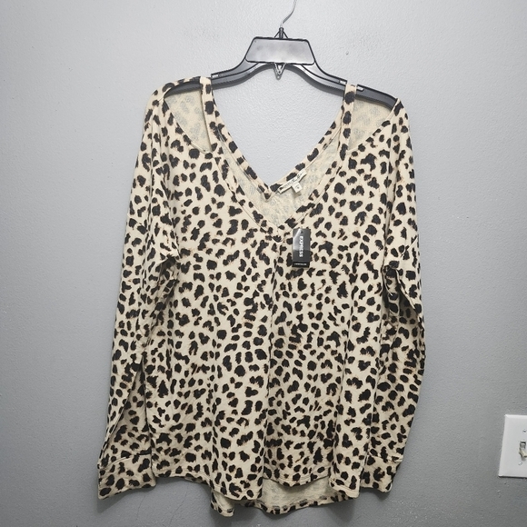 Express Tops - Express women's blouse top size M long sleeve animal prints new with tags